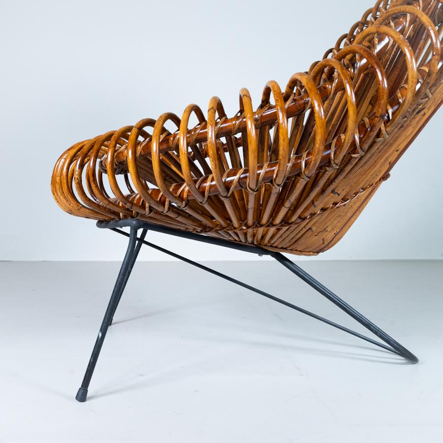 Set di 2 poltrone in rattan di metà secolo di Janine Abraham, 1969 in vendita 10