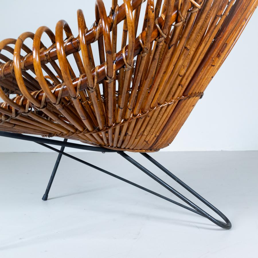 Set di 2 poltrone in rattan di metà secolo di Janine Abraham, 1969 in vendita 11
