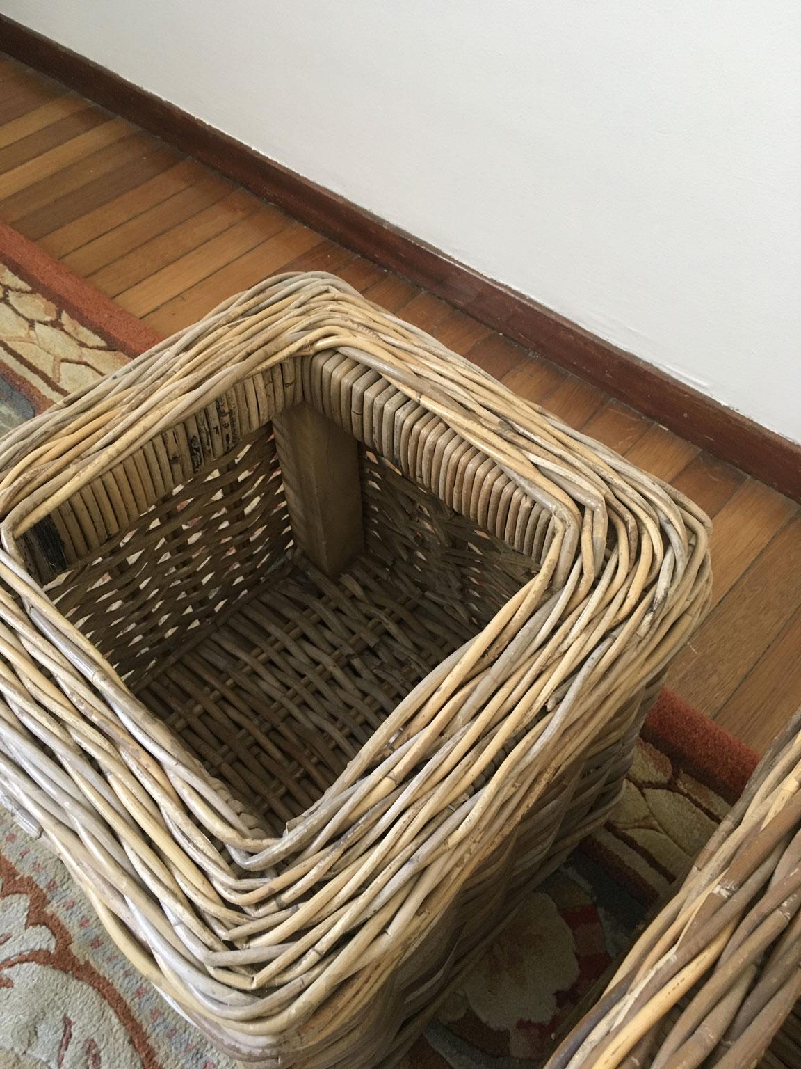 Set of 2 Rattan Planter Baskets For Sale 4