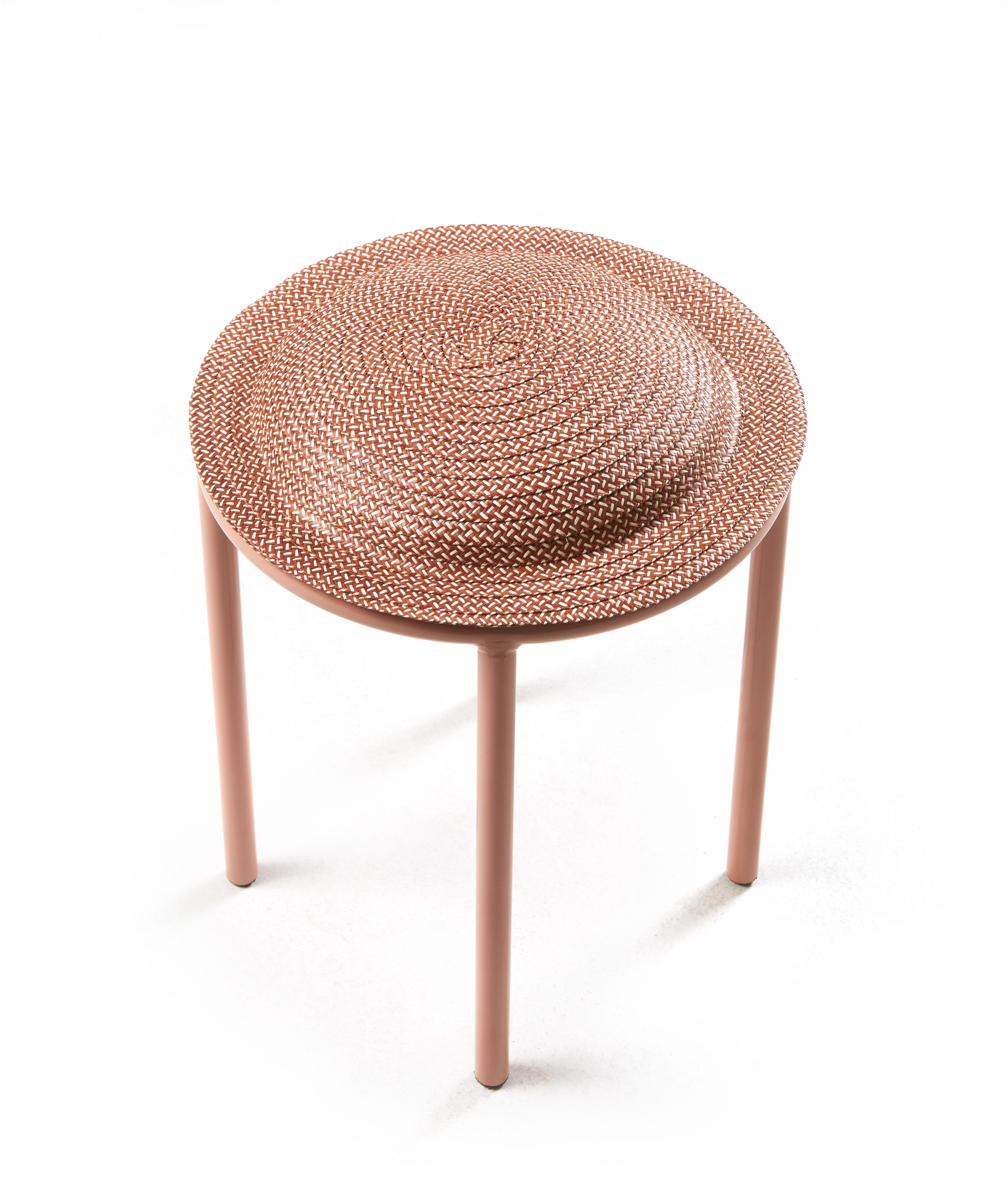 2er-Set Roter Cana-Hocker von Pauline Deltour (Moderne) im Angebot
