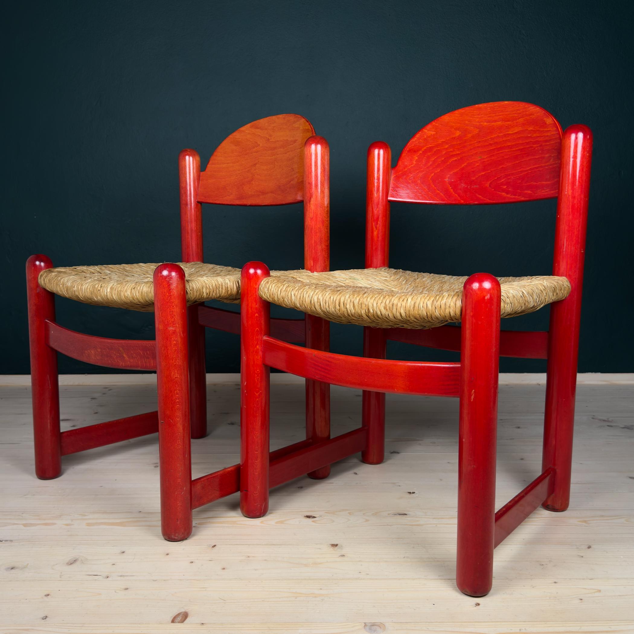 Set di 2 sedie rosse mod. Padova By Hank Lowenstein, Italia anni '70 in vendita 4