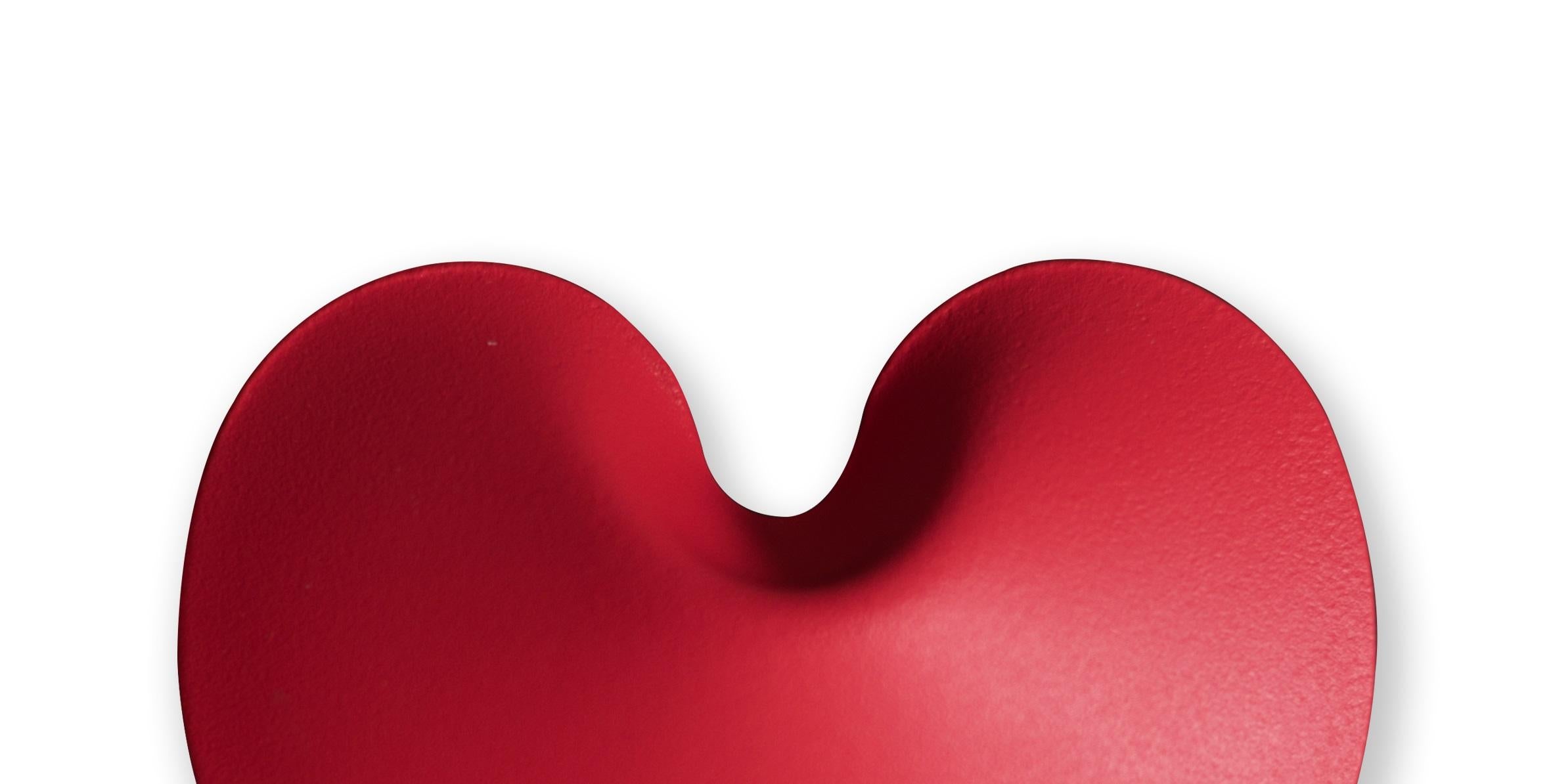 Powder-Coated Set of 2 Red Heart Inflated Hangers by Zieta For Sale