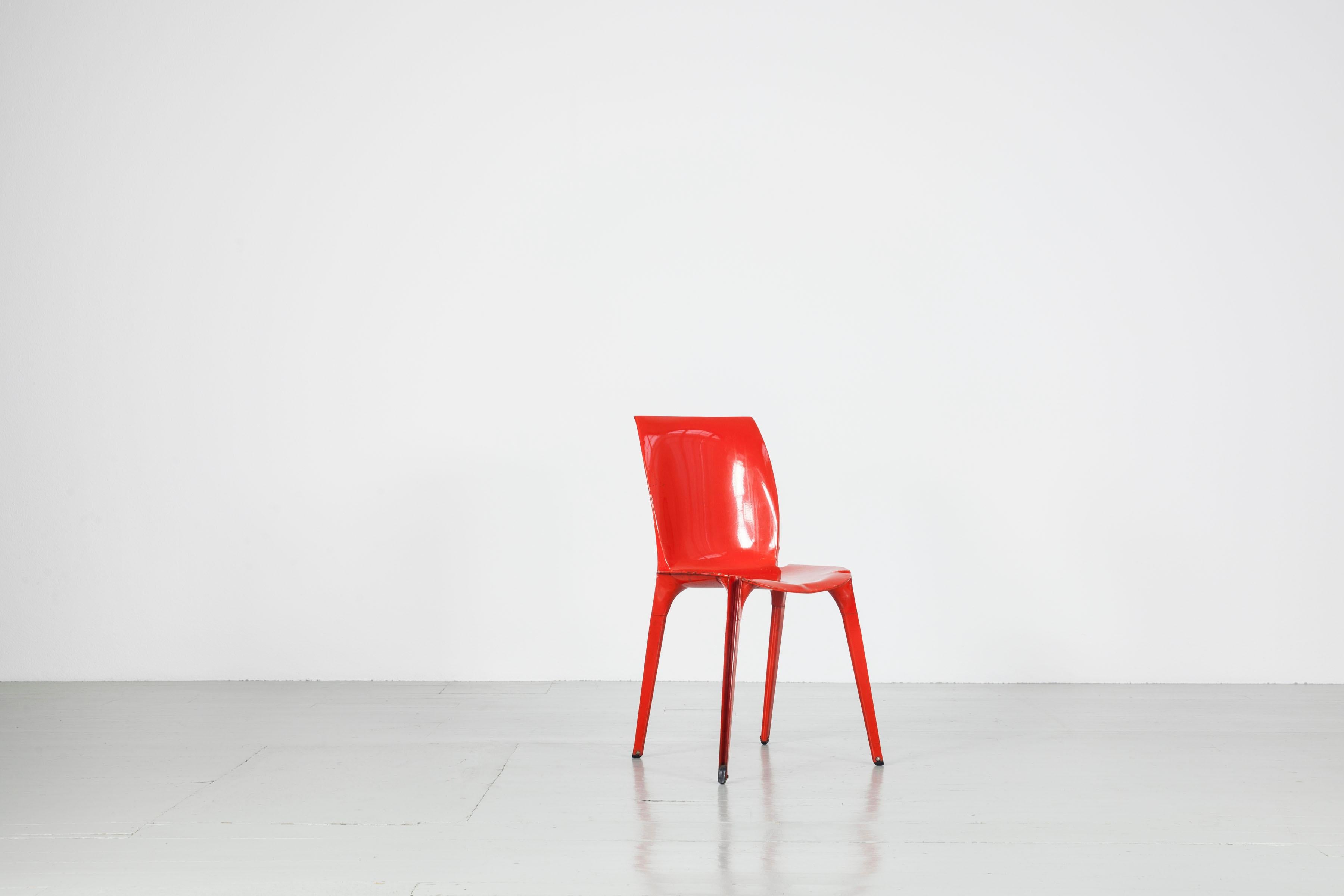 Mid-Century moderno Set of 2 red 
