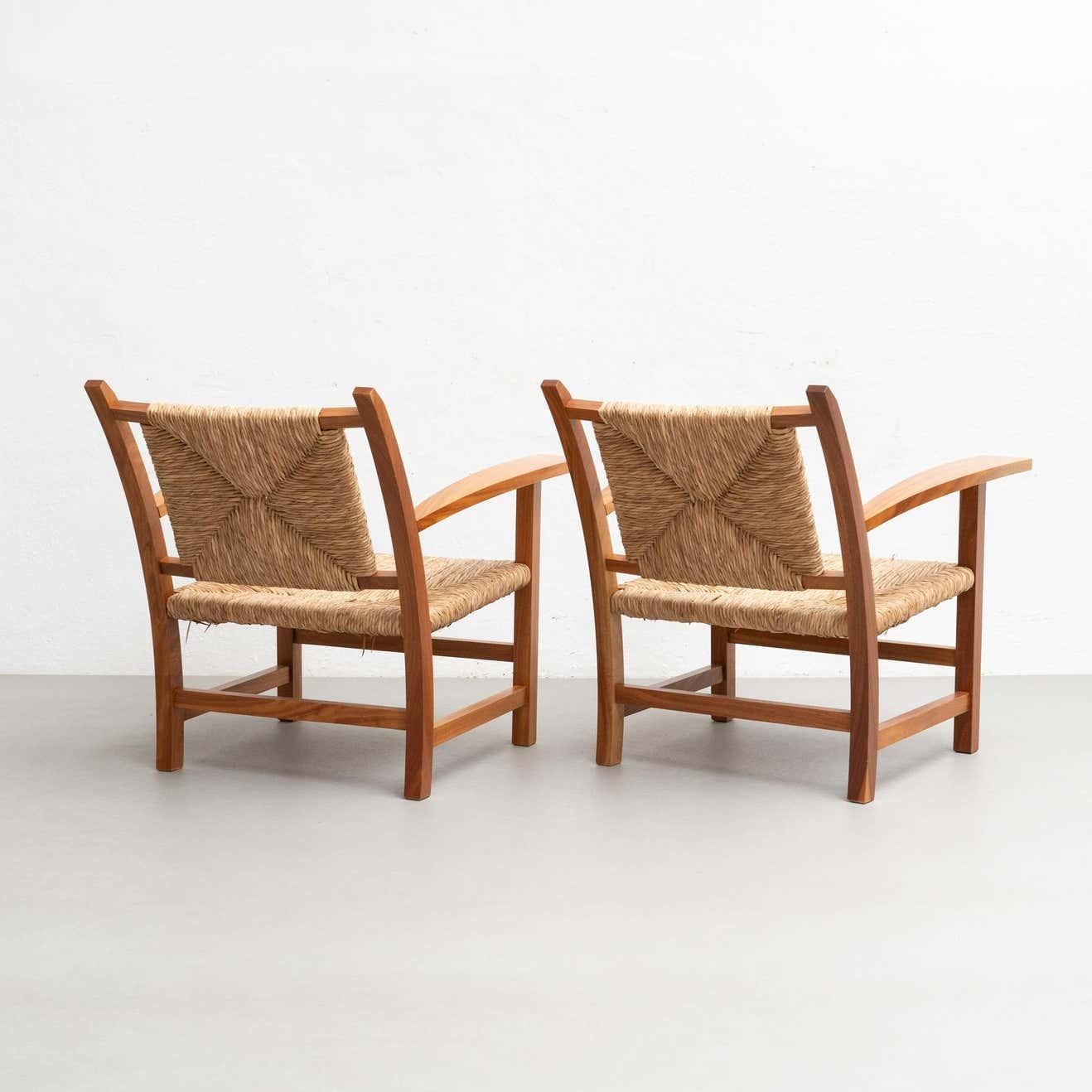 Set of 2 Reedited Armchair Josep Torres Clave, circa 1987 In Good Condition In Barcelona, Barcelona
