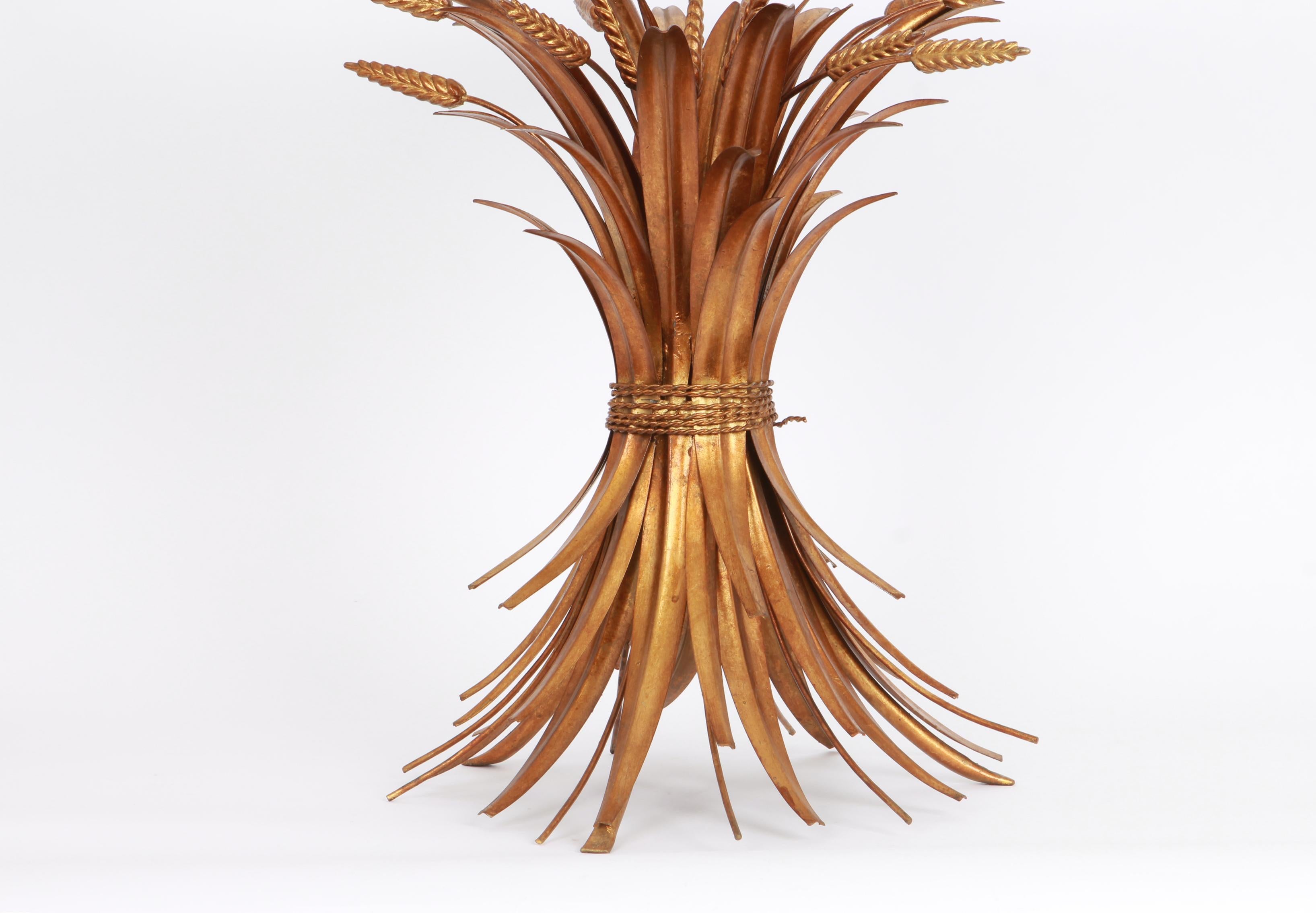 Mid-Century Modern Set of 2 Regency Gilt Palm Tree and Wheat Coffee Table by Hans Kögl, 1970s