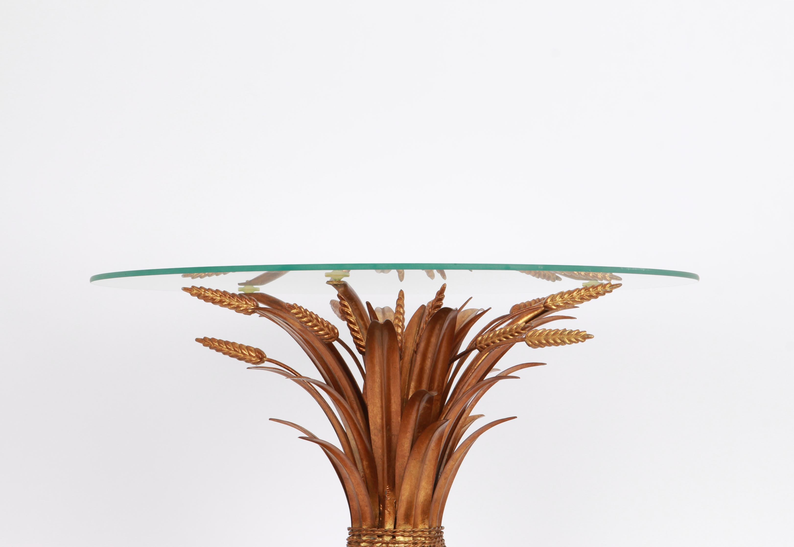 Italian Set of 2 Regency Gilt Palm Tree and Wheat Coffee Table by Hans Kögl, 1970s
