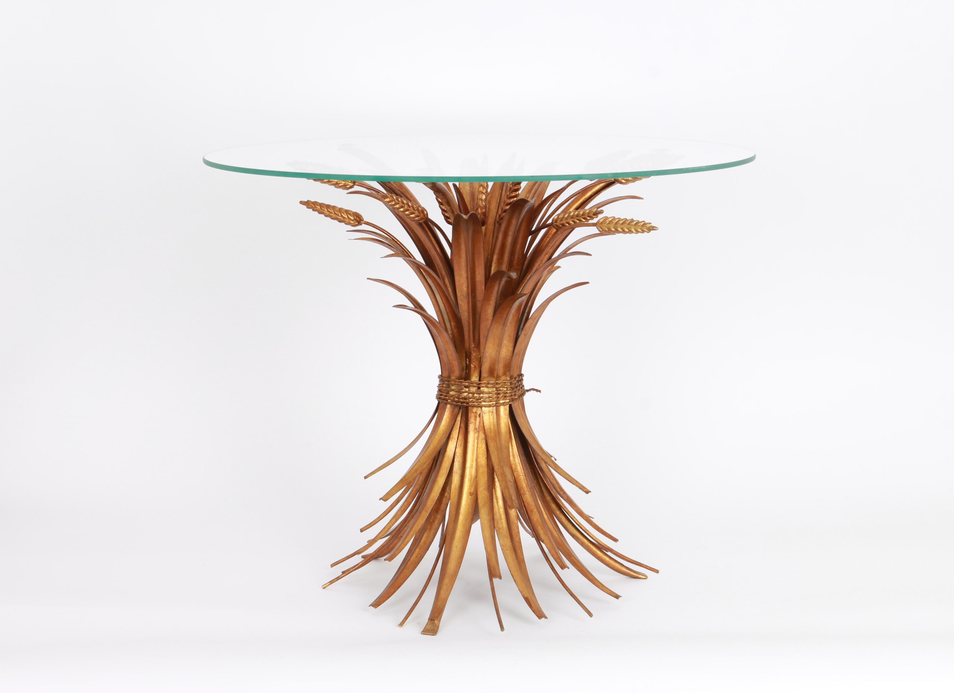 Set of 2 Regency Gilt Palm Tree and Wheat Coffee Table by Hans Kögl, 1970s In Good Condition In Aachen, NRW