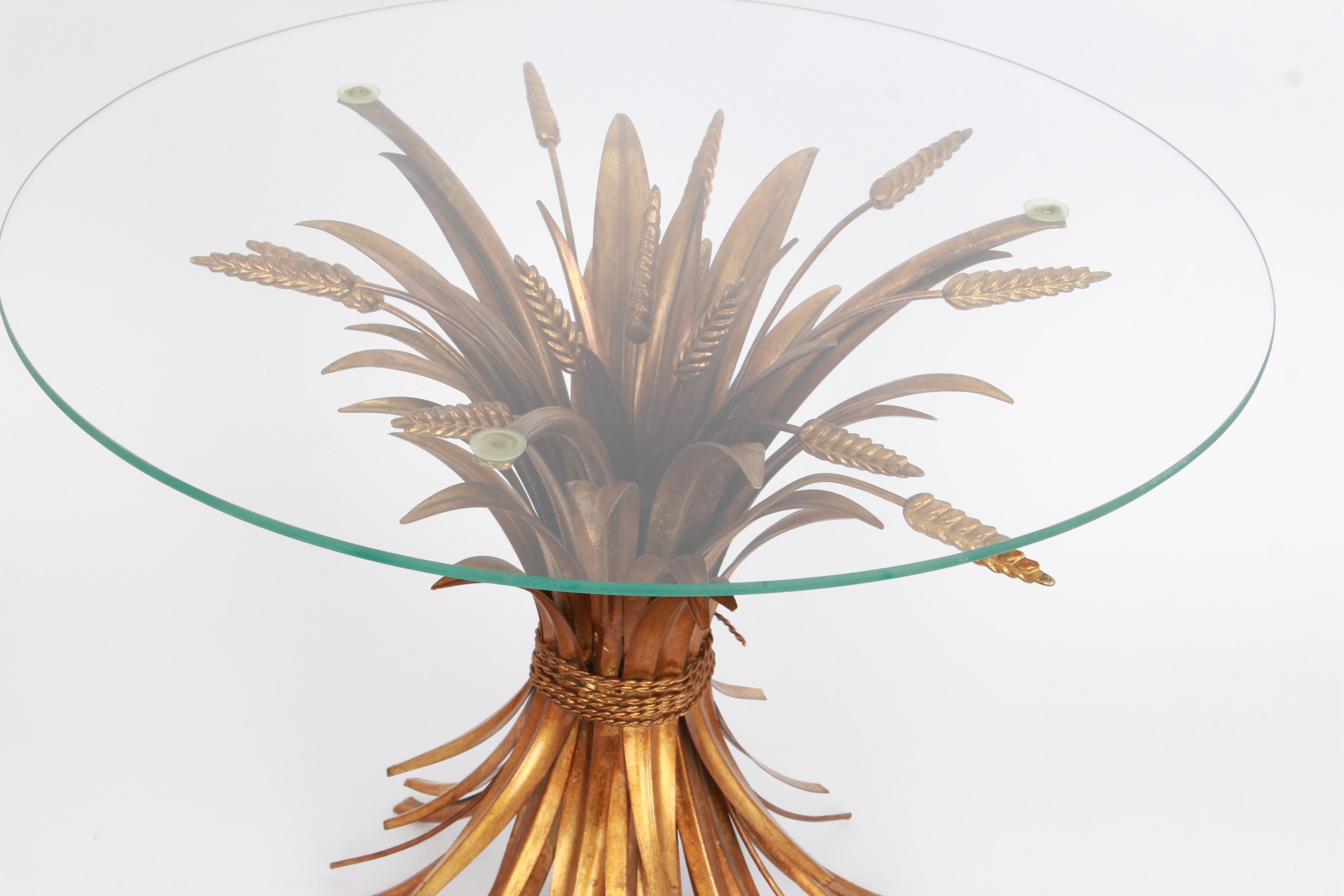 Late 20th Century Set of 2 Regency Gilt Palm Tree and Wheat Coffee Table by Hans Kögl, 1970s