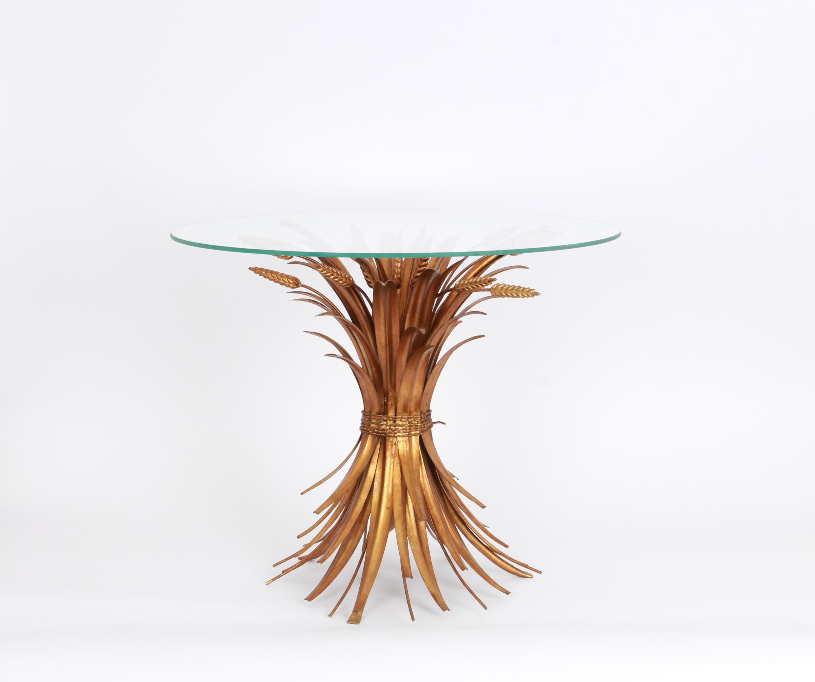 Set of 2 Regency Gilt Palm Tree and Wheat Coffee Table by Hans Kögl, 1970s 1