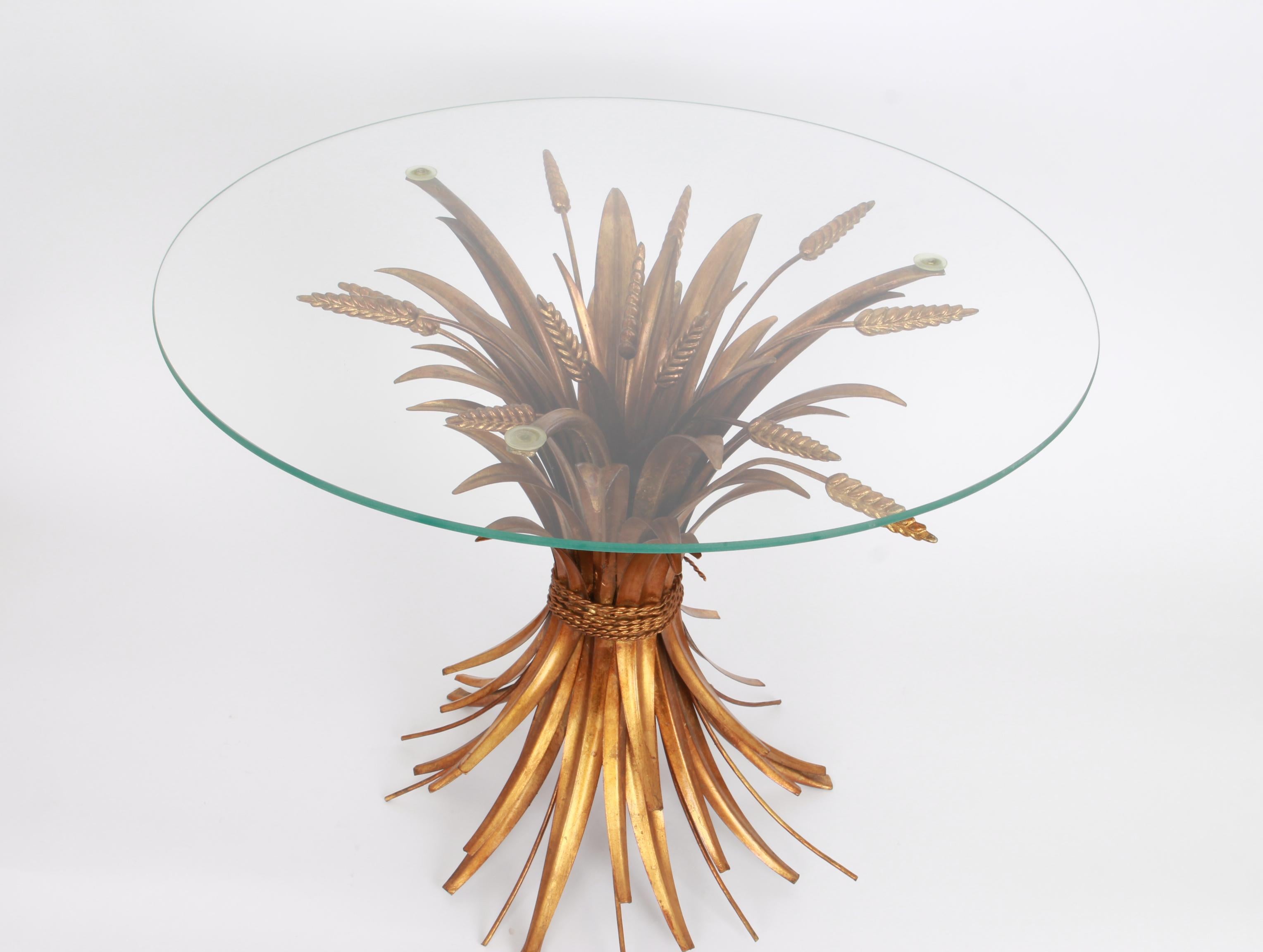 Set of 2 Regency Gilt Palm Tree and Wheat Coffee Table by Hans Kögl, 1970s 2