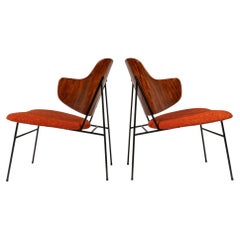 Retro Set of 2 Restored 'Penguin' Chairs by Ib Kofod-Larsen, Selig, Denmark, c. 1960s
