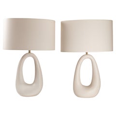 Set of 2 Ring Table Lamps by Elsa Foulon