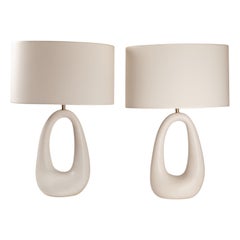 Set of 2 Ring Table Lamps by Elsa Foulon