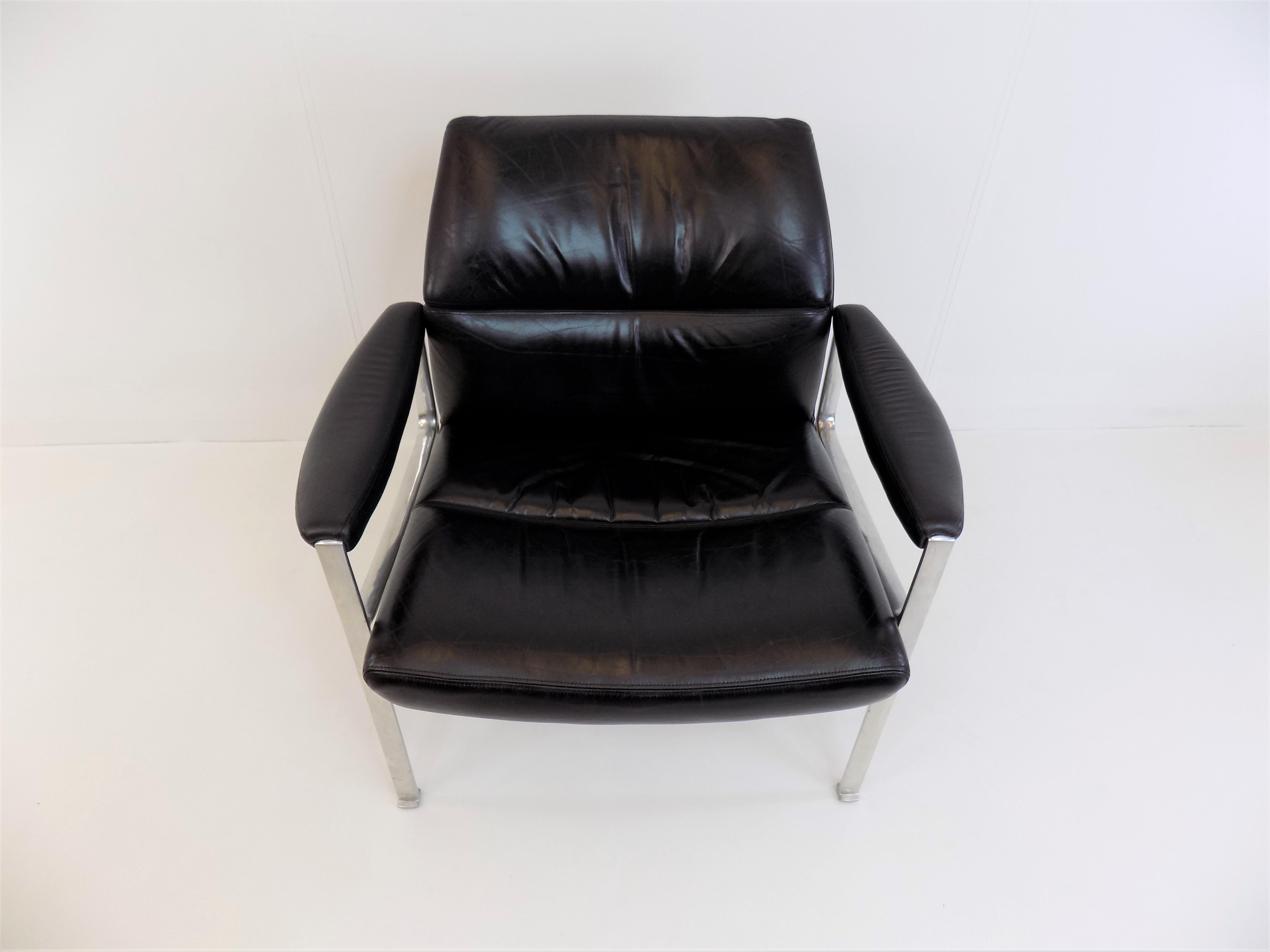 Set of 2 Röder Söhne Leather Lounge Chairs by Miller Borgsen 7