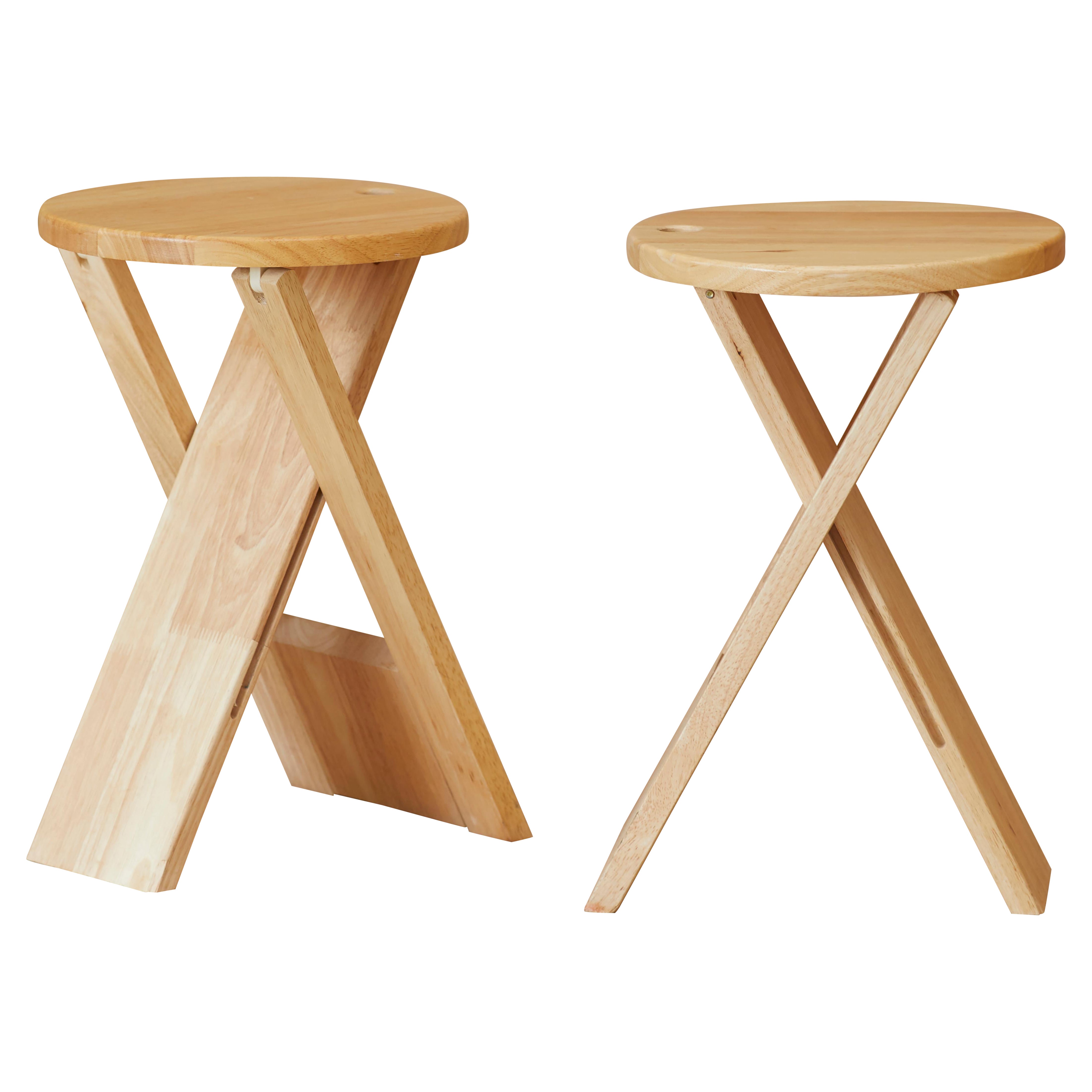 Set of 2 Roger Tallon folding stools for Maison Sentou, France c. 1970