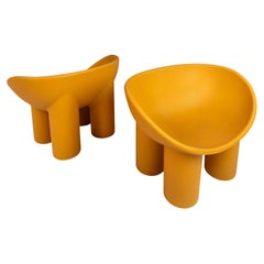 Set of 2 "Roly Poly" Plastic Molded Chairs, Faye Toogood, Driade, Italy, c. 2010