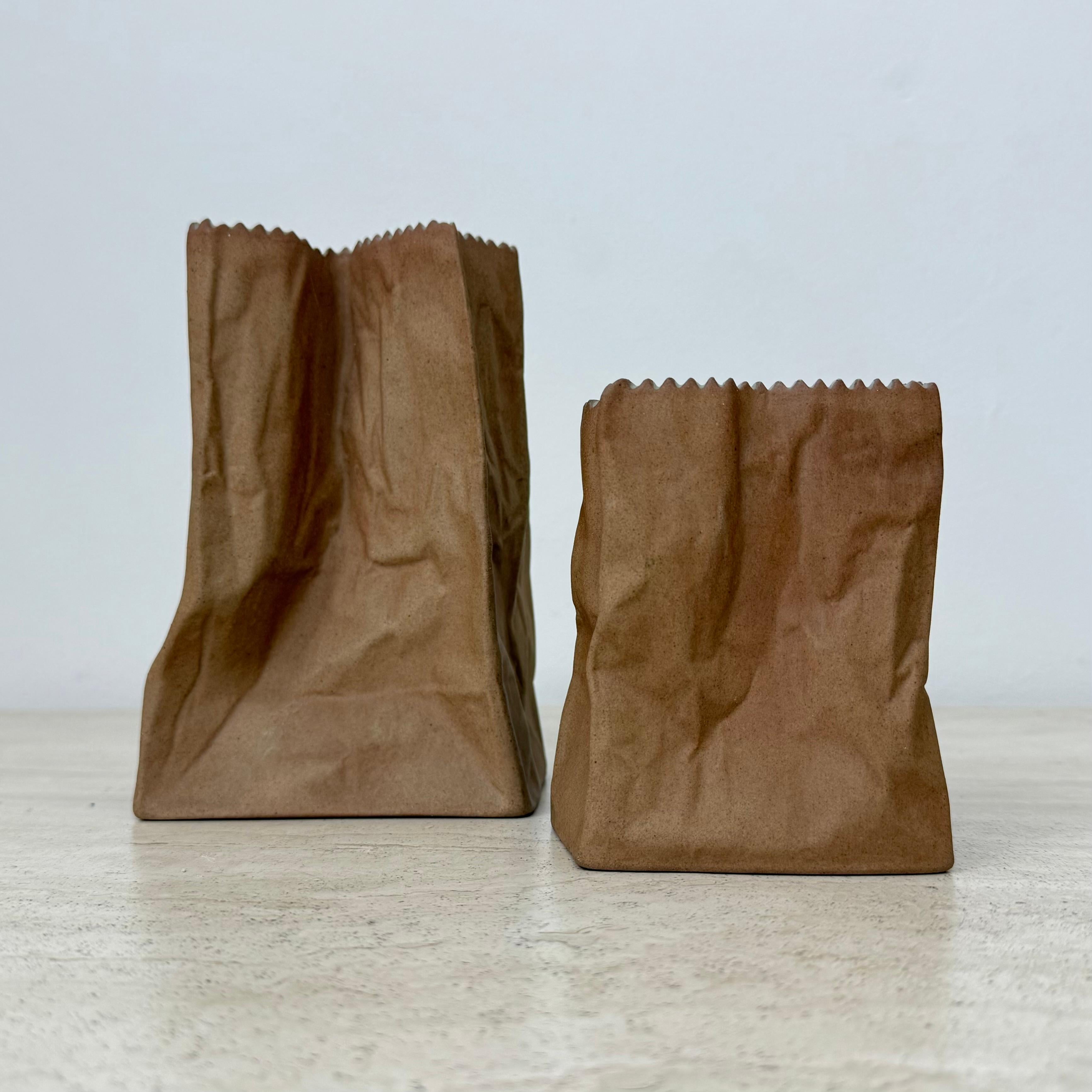 Tedesco Set di 2 vasi di sacchetti di carta Rosenthal di Tapio Wirkkala , anni '70 in vendita