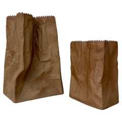 Vintage Set of 2 Rosenthal Paper bag vase by Tapio Wirkkala , 1970’s