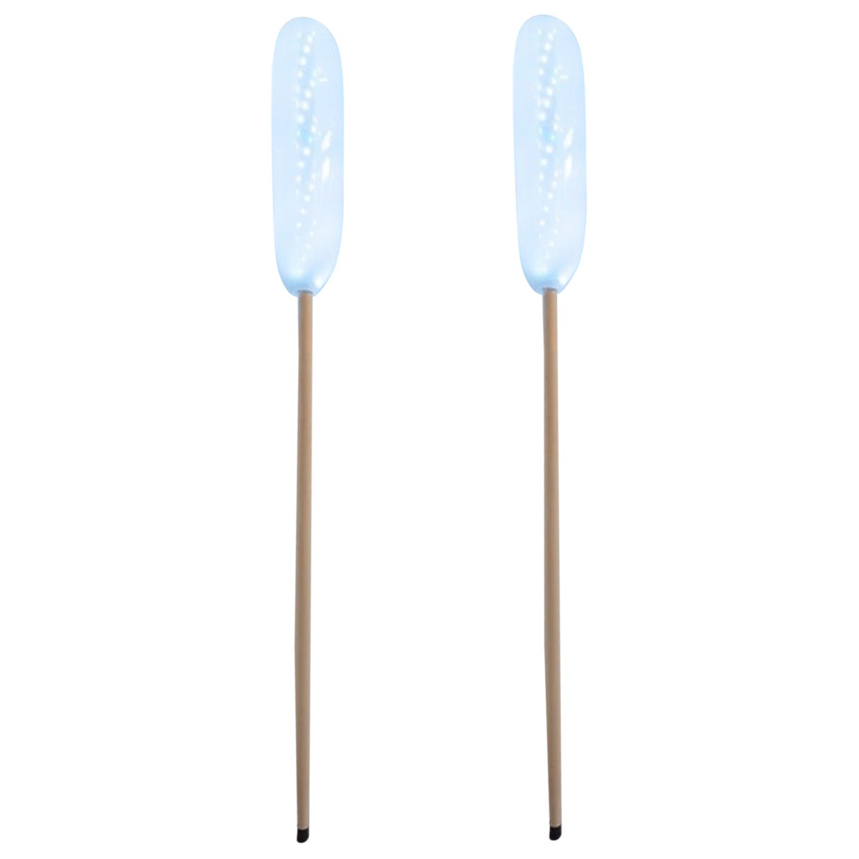 2er-Set runder, quadratischer Lollypop-Lampe von Studio Thier & van Daalen