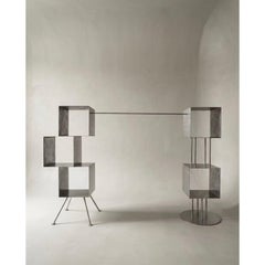 Set Of 2 Rubik Complete Shelves in Stainless Steel by Metalmorphosis Studio