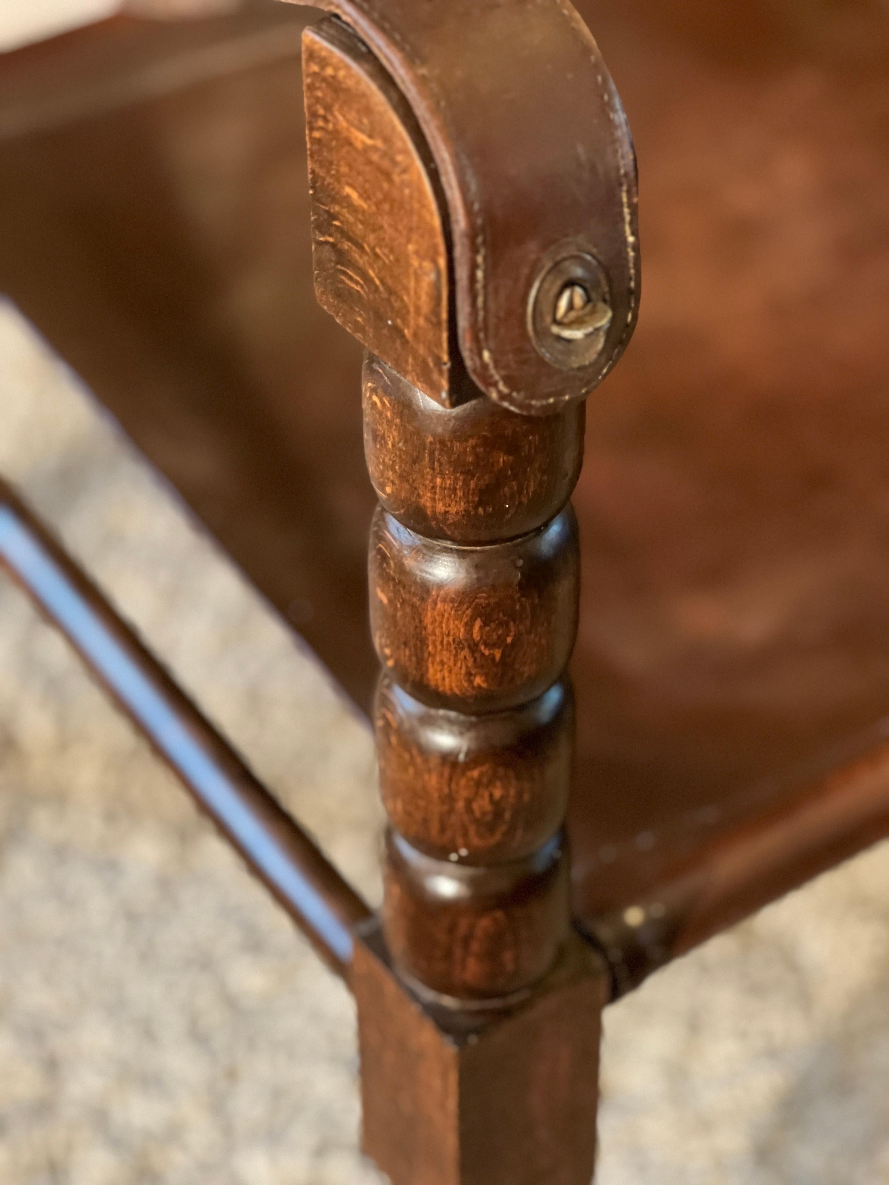 Set of 2 Safari Chairs Attributed to Charles Dudouyt 1950 5