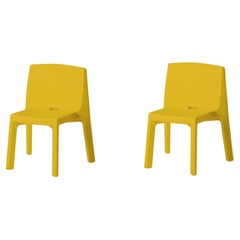 Set Of 2 Saffron Yellow Q4 Chairs by Jorge Najera