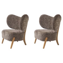 Set Of 2 Sahara Sheepskin TMBO Lounge Chairs by Mazo Design