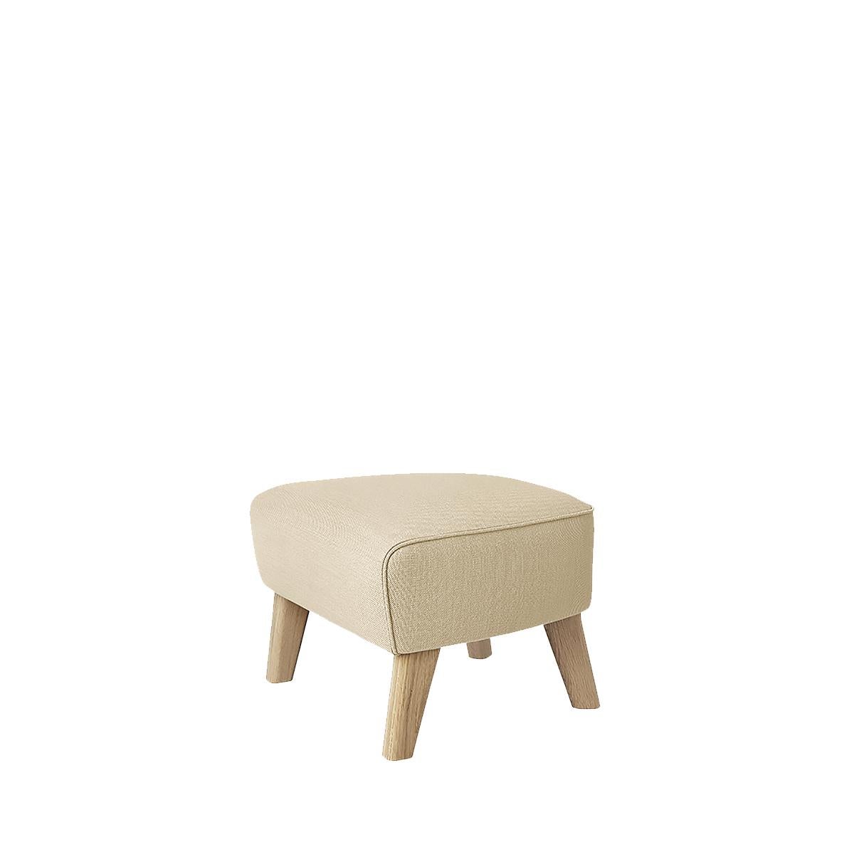 Post-Modern Set of 2 Sand and Natural Oak Sahco Zero Footstool by Lassen For Sale