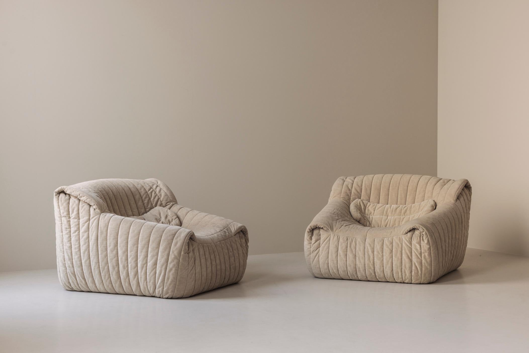 Set of 2 Sandra lounge chairs by Annie Hieronimus for Cinna / Ligne Roset, 1970s 4