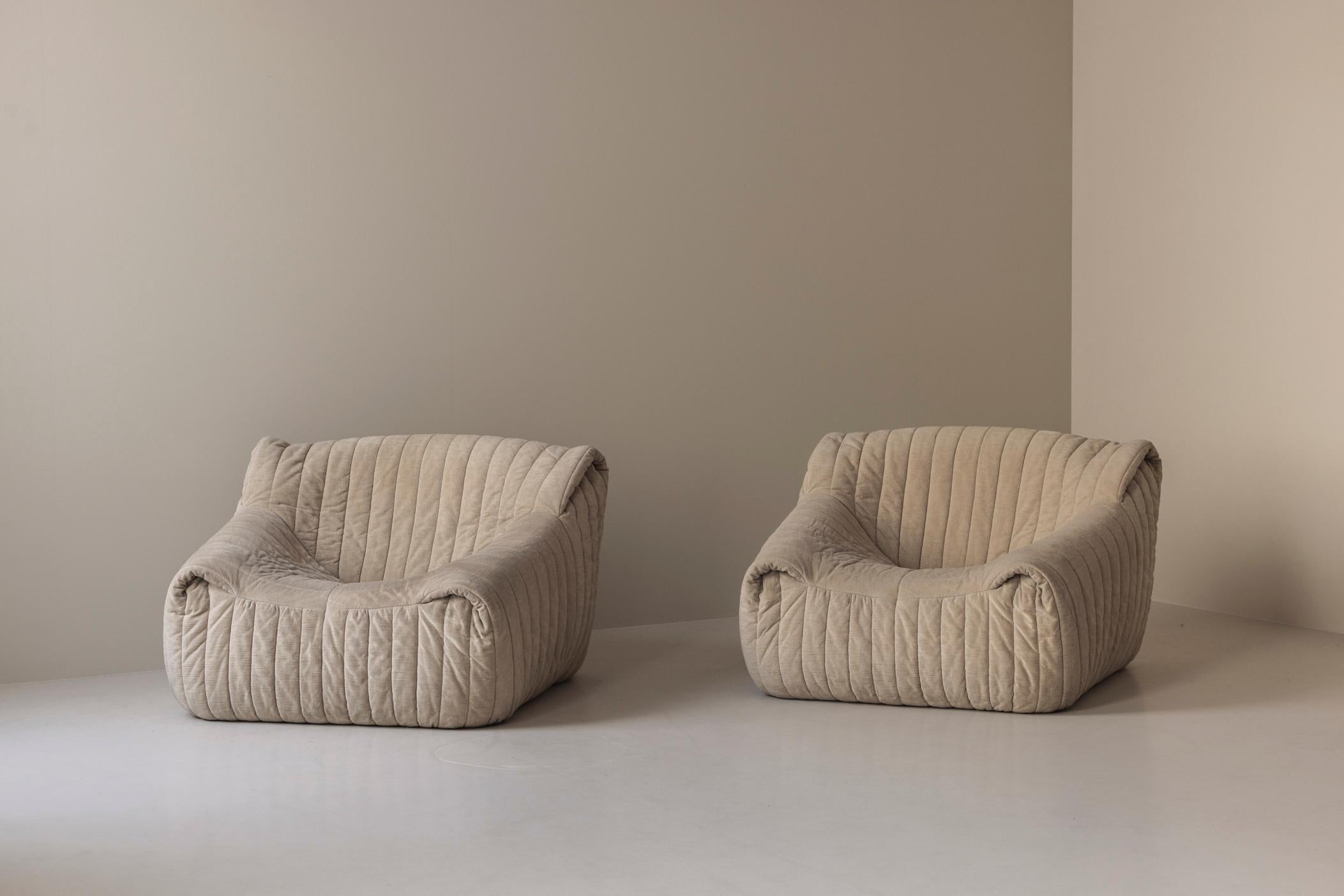 Set of 2 Sandra lounge chairs by Annie Hieronimus for Cinna / Ligne Roset, 1970s 6