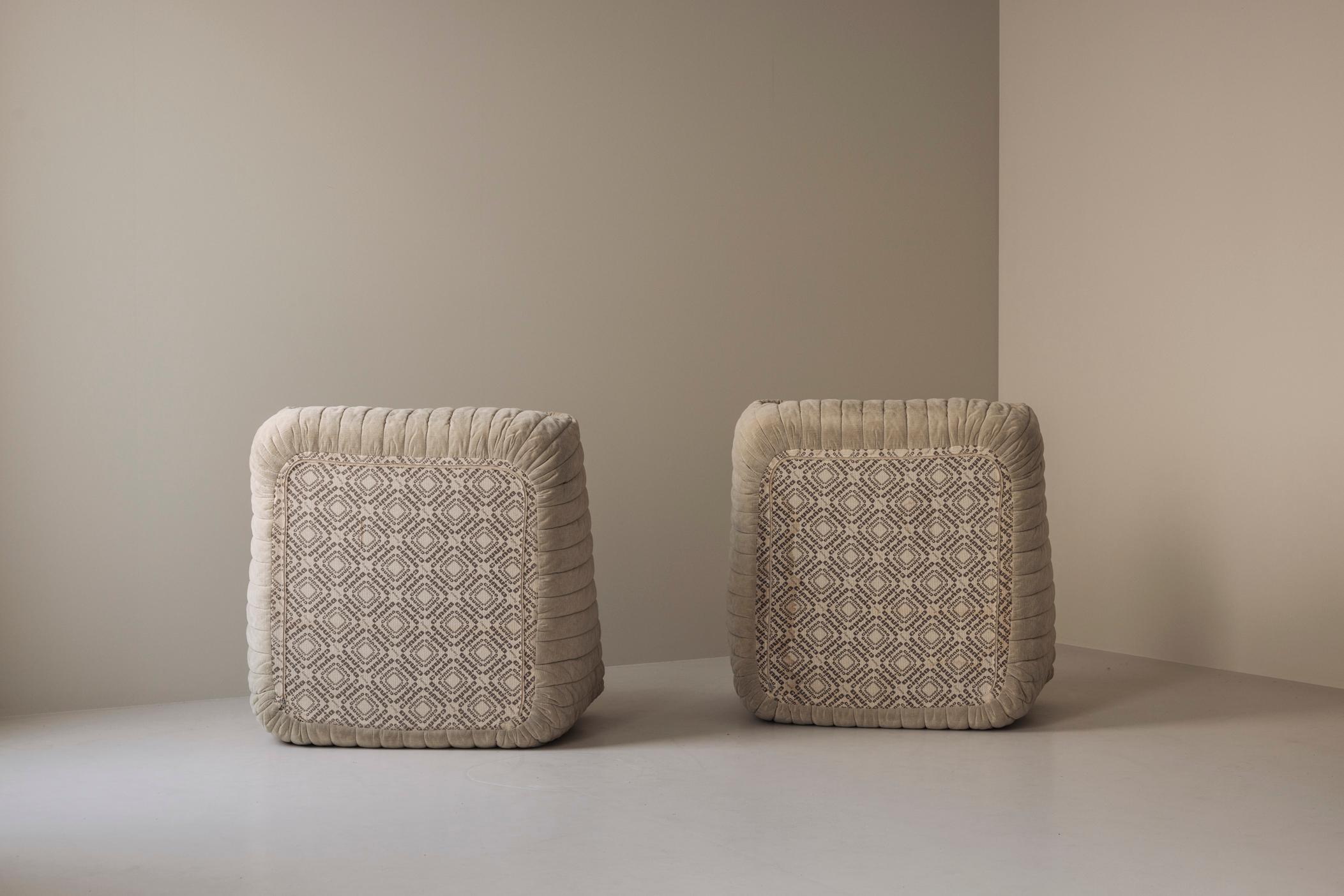 Set of 2 Sandra lounge chairs by Annie Hieronimus for Cinna / Ligne Roset, 1970s 12