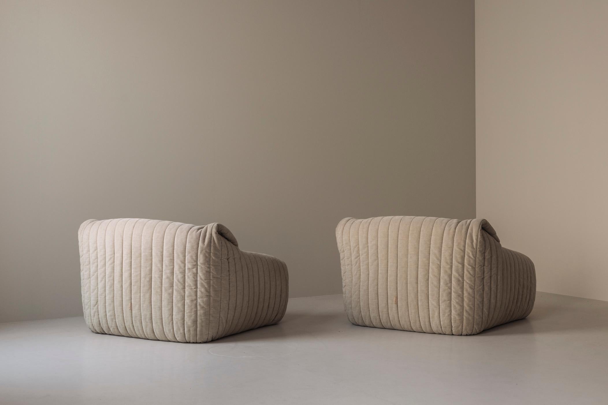 Late 20th Century Set of 2 Sandra lounge chairs by Annie Hieronimus for Cinna / Ligne Roset, 1970s