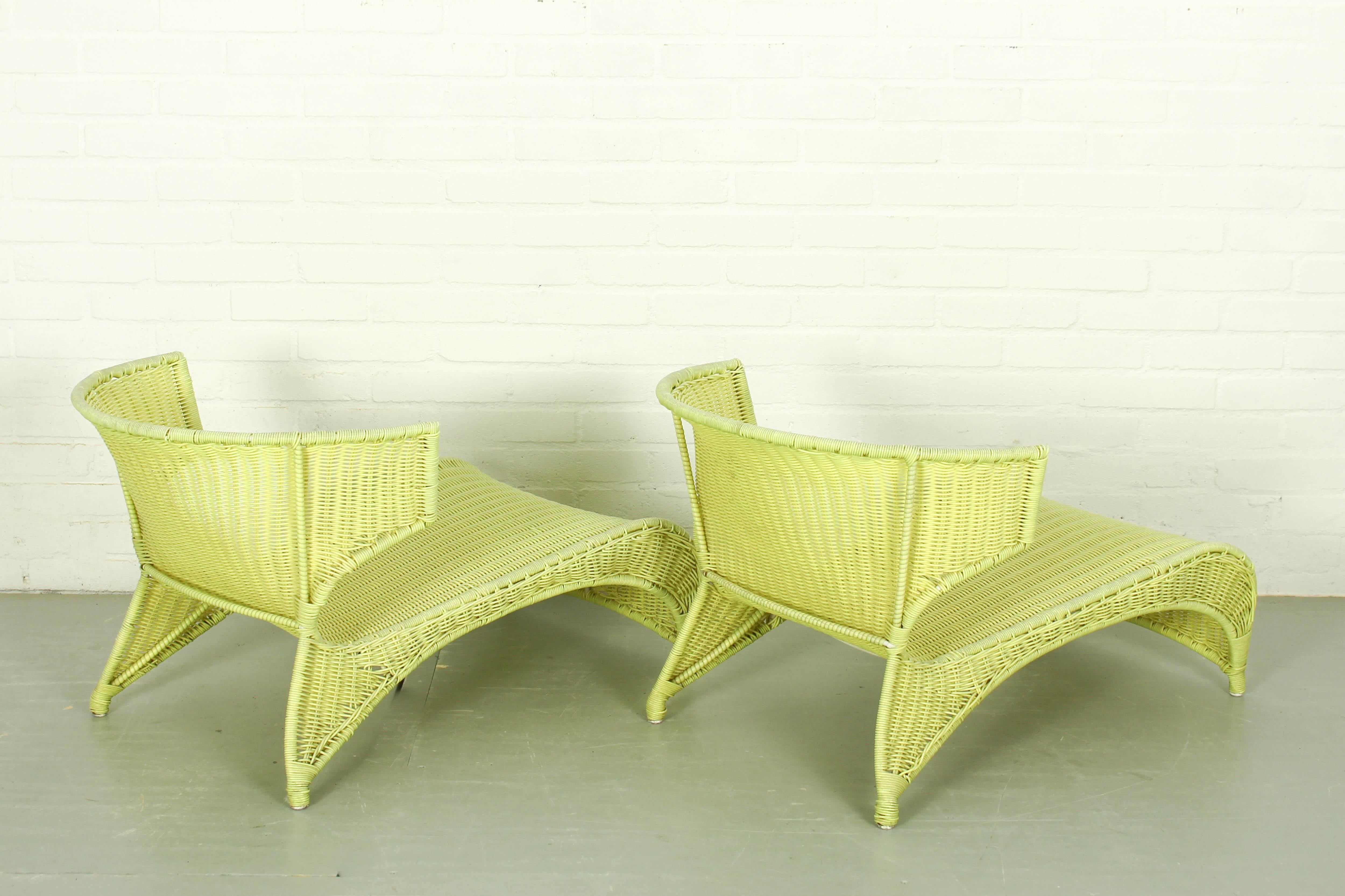 Wire Set of 2 Sävö Lounge Chairs by Monica Mulder for Ikea 