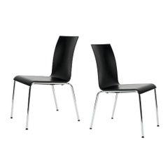 Juego de 2 sillas de comedor escandinavas modernas Poro L de haya, Made in Switzerland