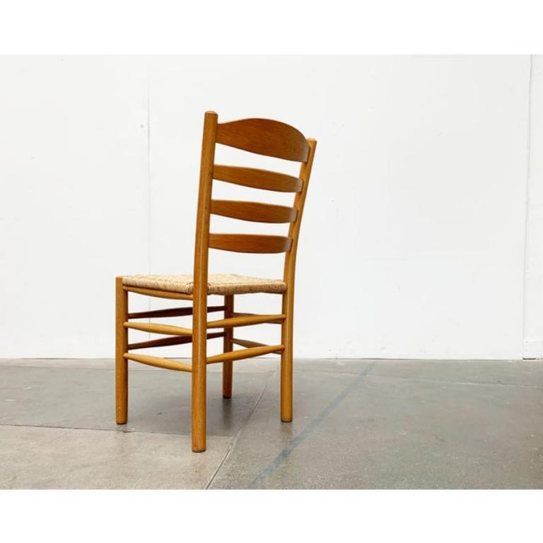 Set of 2 Scandinavian Papercord Bench and Chair in Oak from TS For Sale 1
