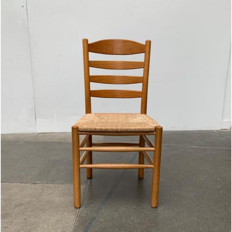 Set of 2 Scandinavian Papercord Bench and Chair in Oak from TS For Sale 3