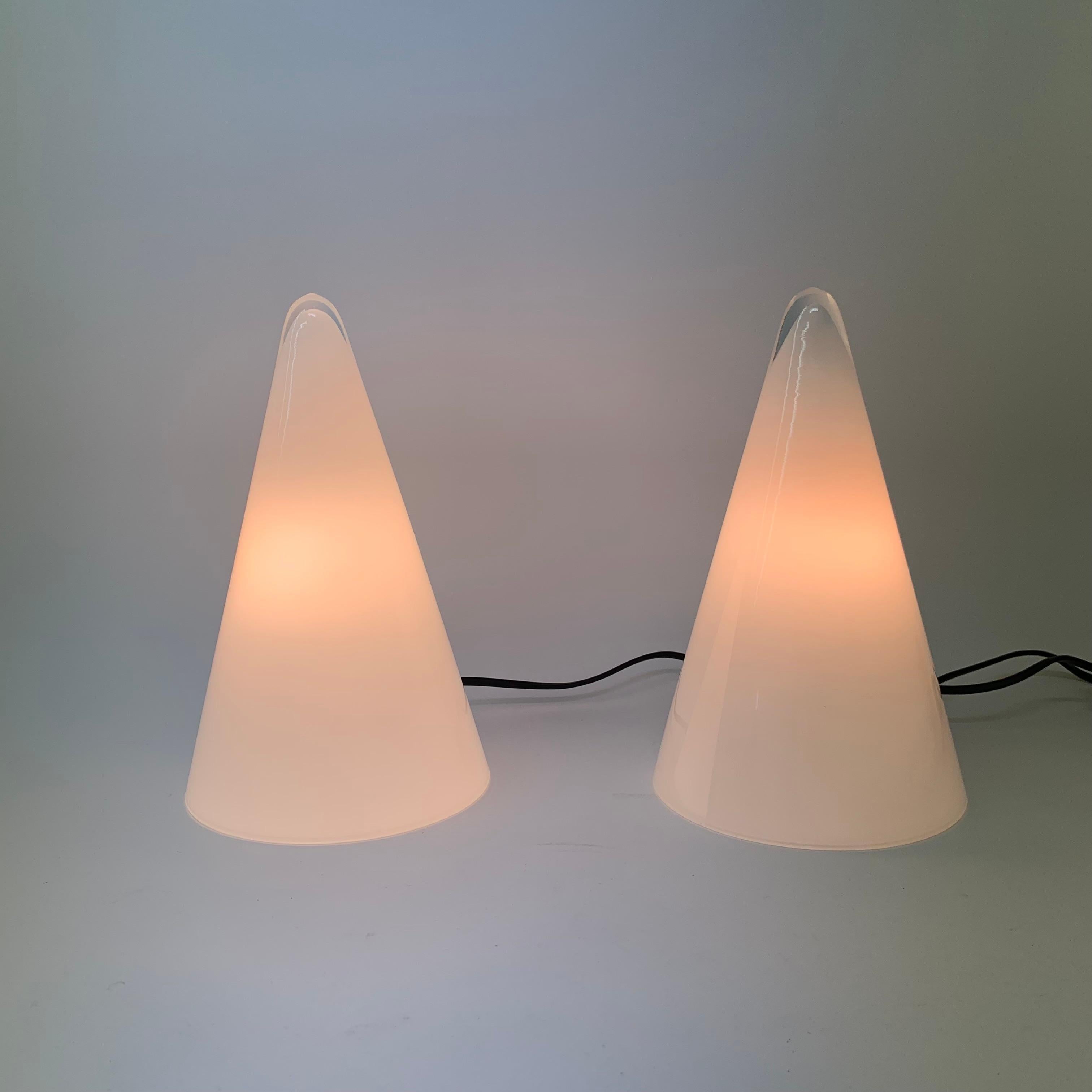 Mid-Century Modern Set of 2 SCE Teepee Table Lamps, 1970’s, France For Sale