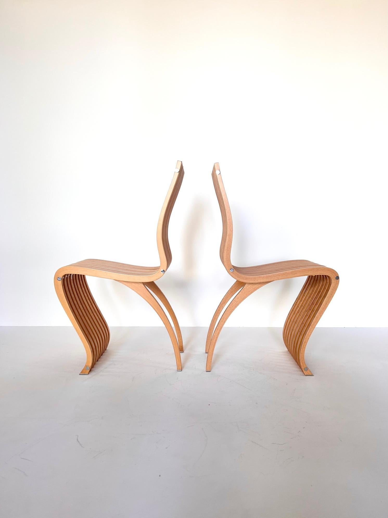 Set of 2  Schizzo chairs by Ron Arad, Vitra, 1989 11