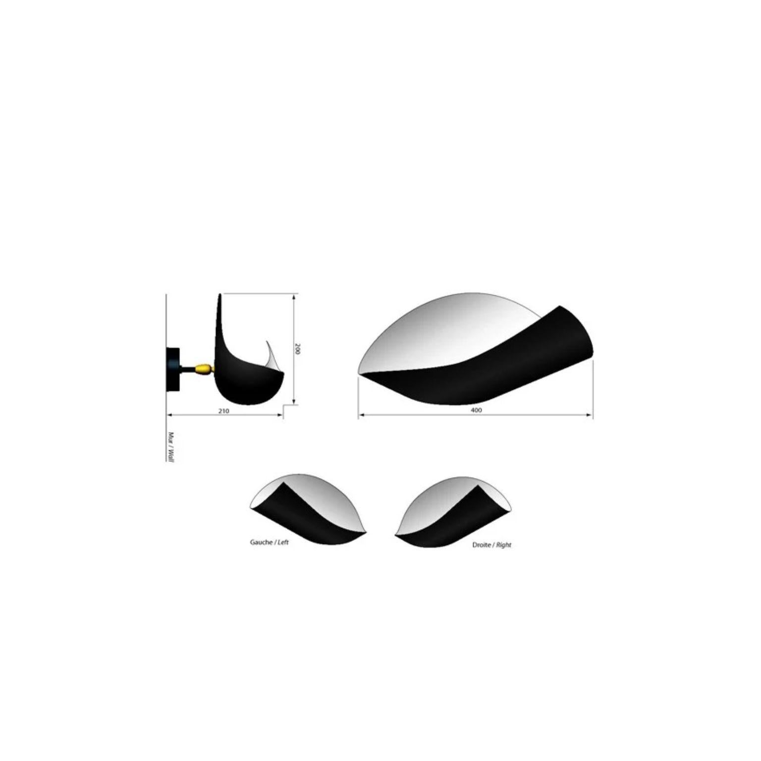 Set aus 2 Wandleuchtern Conche von Serge Mouille (Französisch) im Angebot