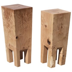 Set of 2 Sculpted Side Tables by Jörg Pietschmann