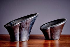 Mid-Century Modern Handmade Ceramic Planters from France, 1960s