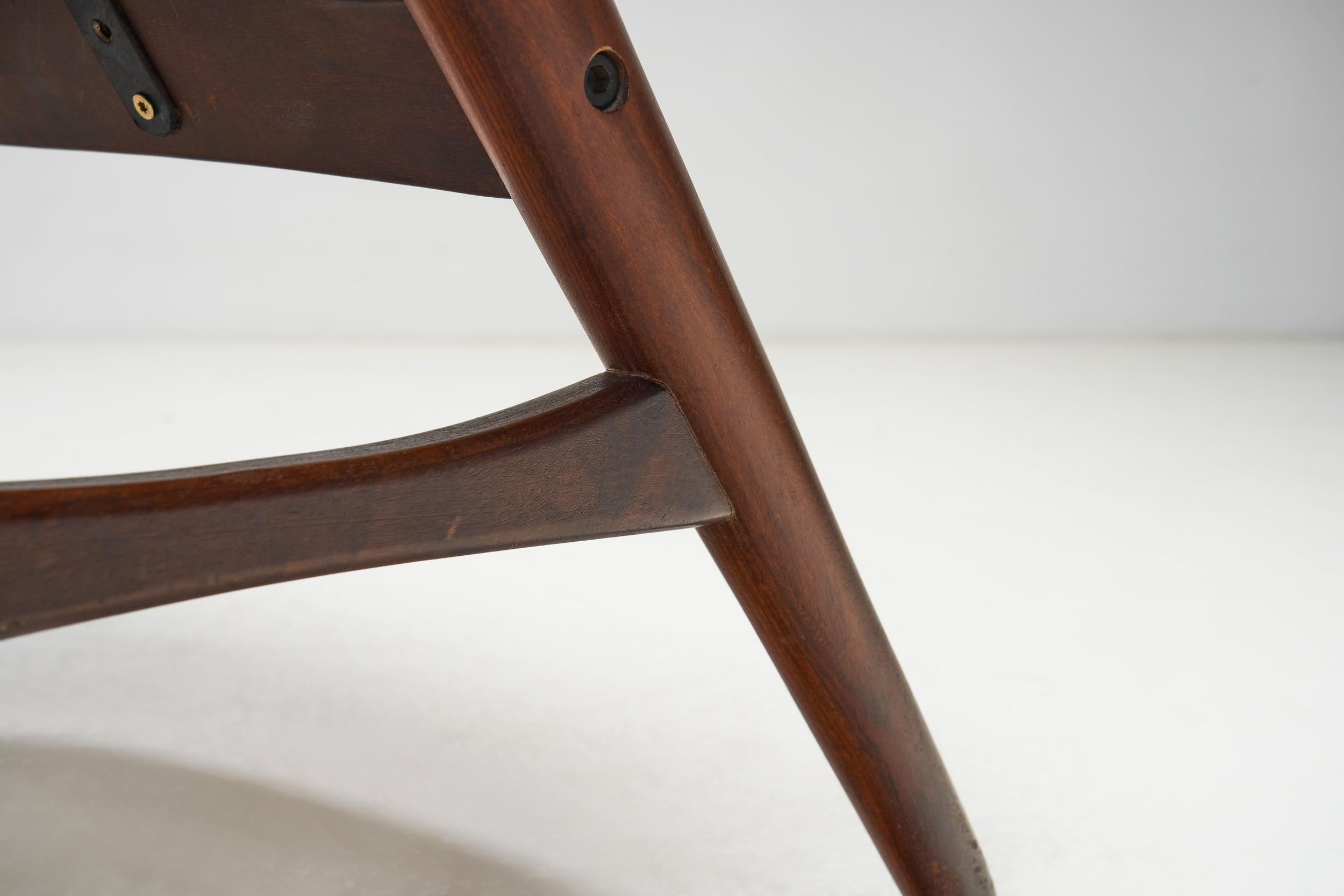 Satz von 2 skulpturalen dänischen Mid-Century Modern-Stühlen, Dänemark ca. 1960er Jahre im Angebot 5
