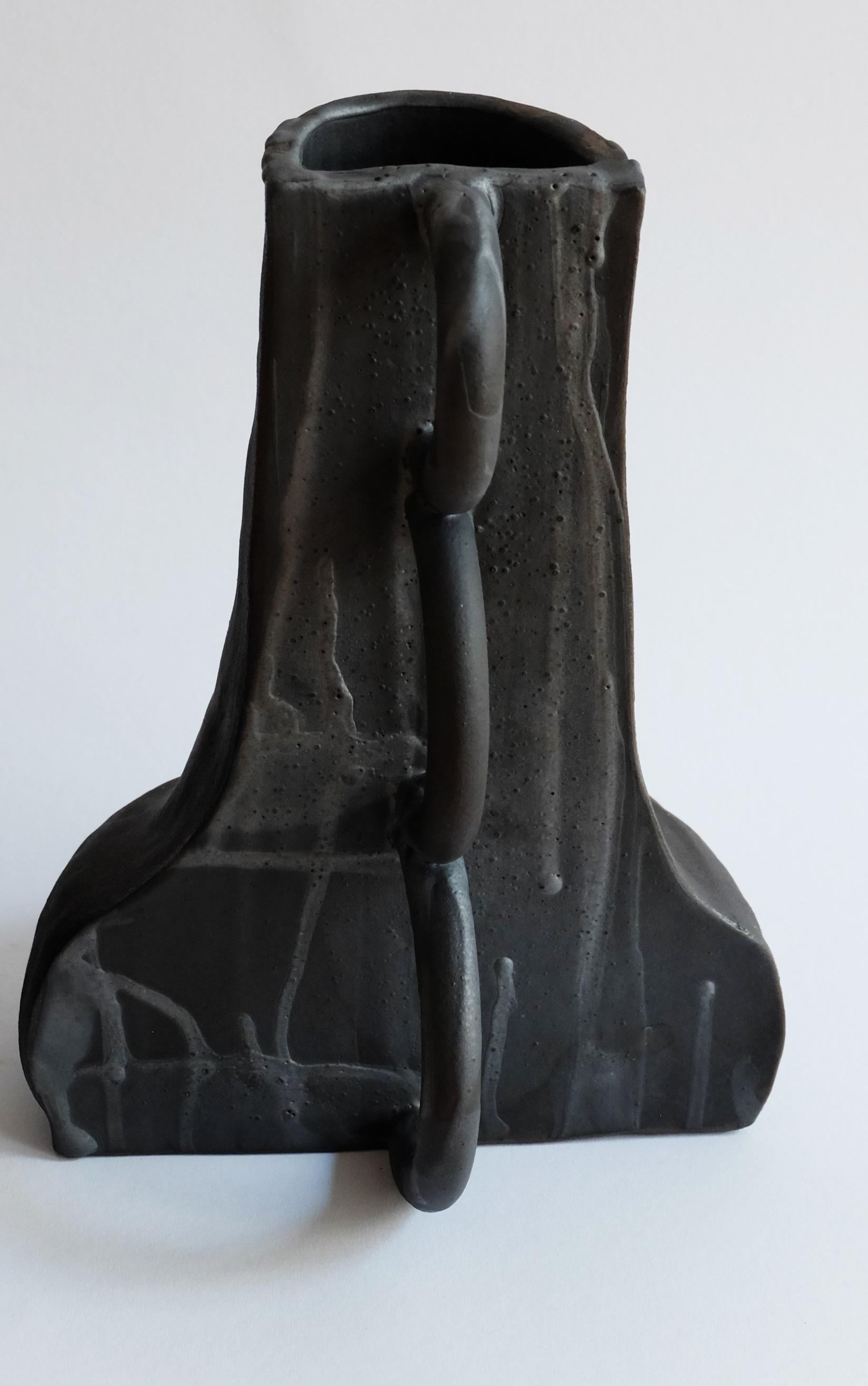 German Set Of 2 Sculptural Fragment 01 Vases by Ia Kutateladze For Sale