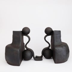 Set Of 2 Sculptural Fragment 02 Vases by Ia Kutateladze