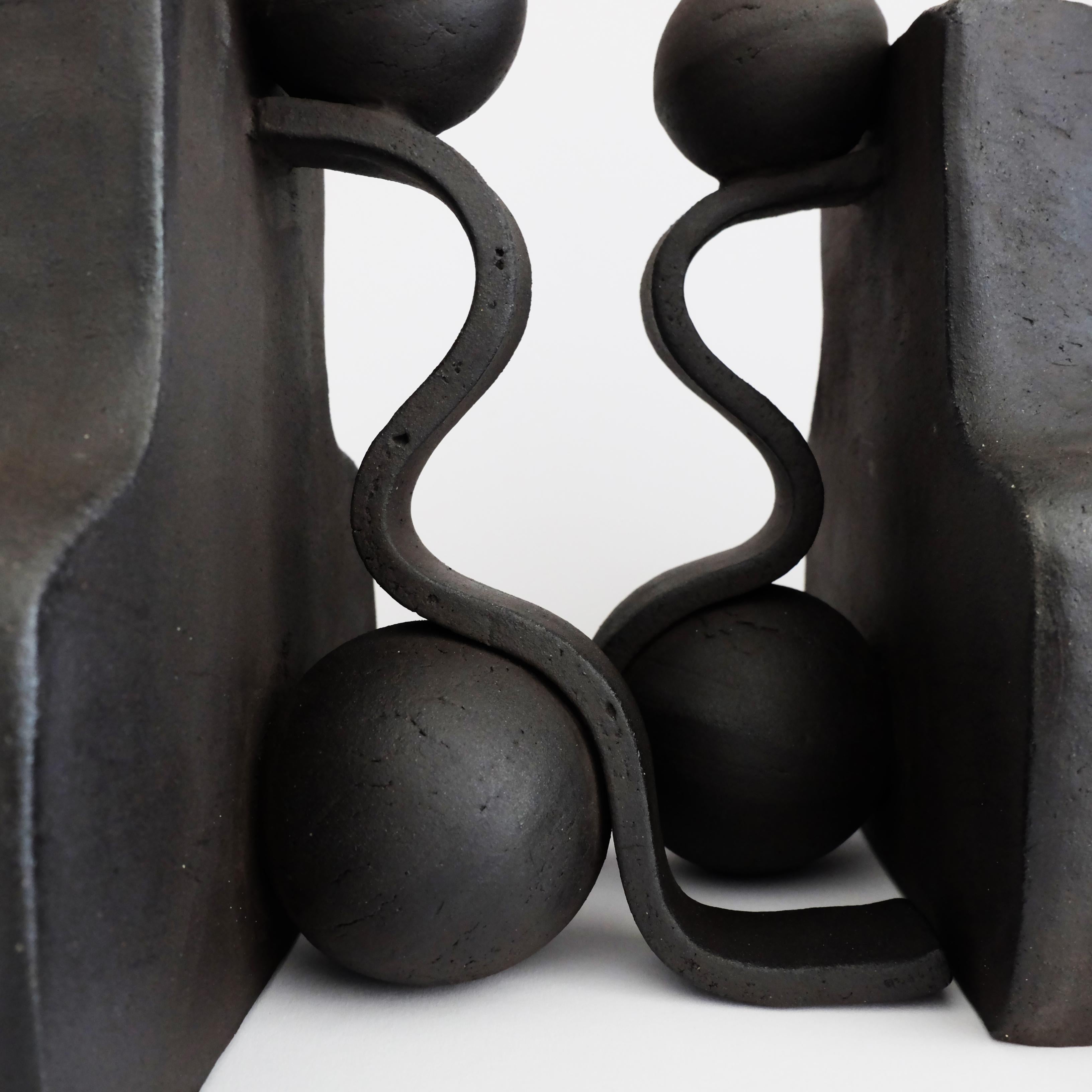 Modern Set Of 2 Sculptural Fragment 02 Vases by Ia Kutateladze For Sale