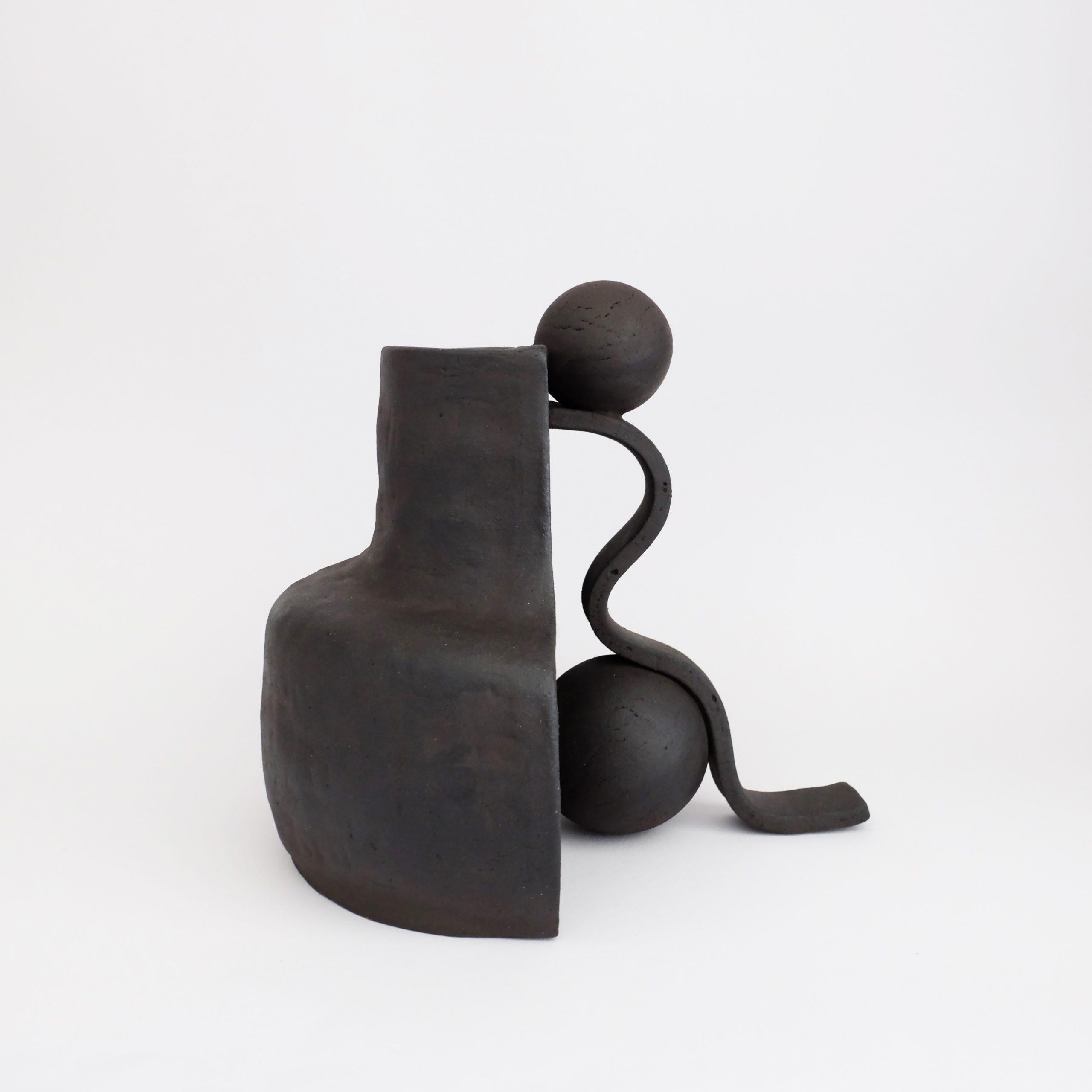 German Set Of 2 Sculptural Fragment 02 Vases by Ia Kutateladze For Sale