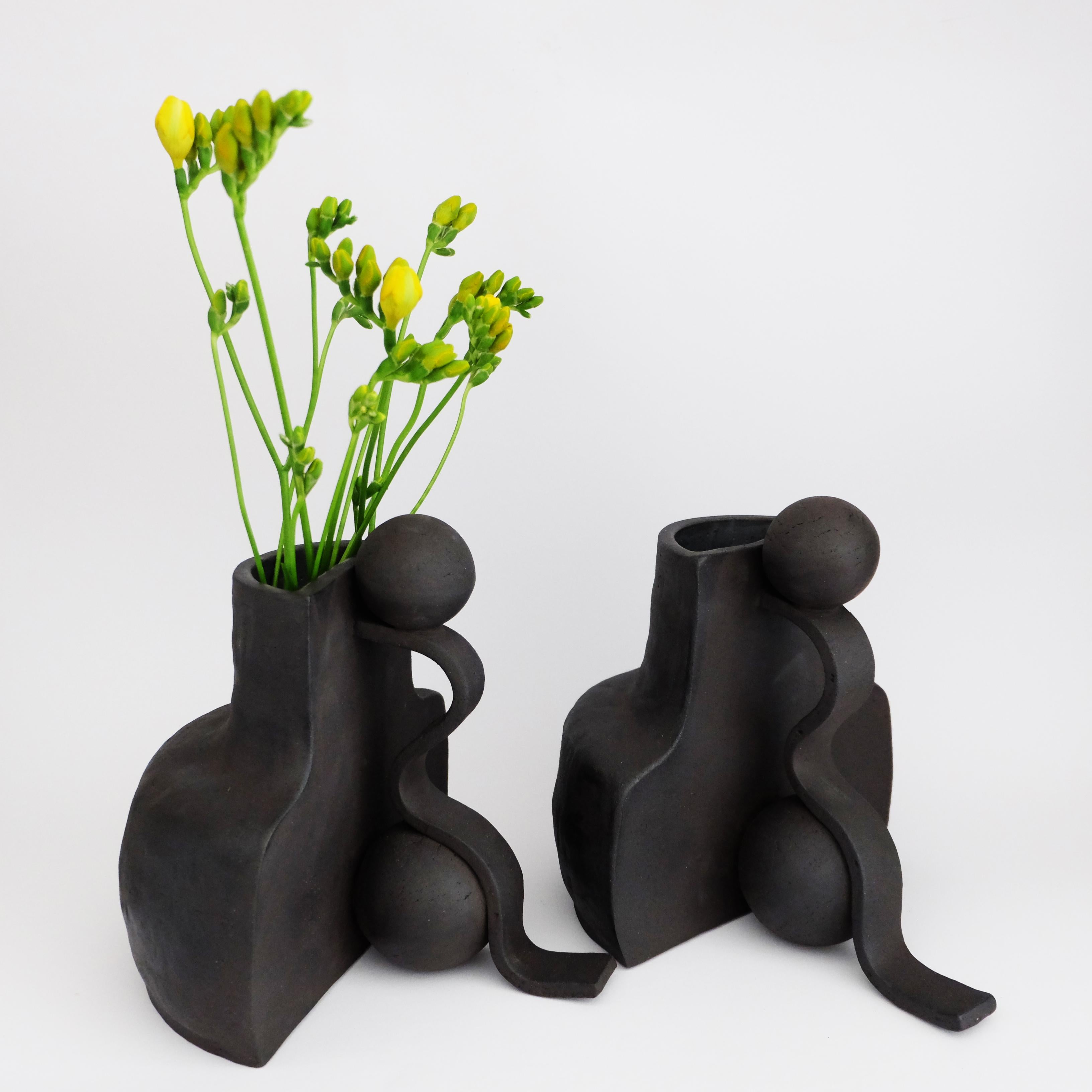 Other Set Of 2 Sculptural Fragment 02 Vases by Ia Kutateladze For Sale