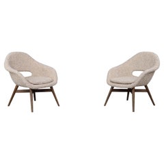 Set of 2 Sculptural Mid-Century Lounge Chairs by Miroslav Navrátil, 1960s