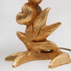 Satz von 2 skulpturalen Tischlampen mit Pflanzenmotiv - G.Mathias, Frankreich, 1980er Jahre