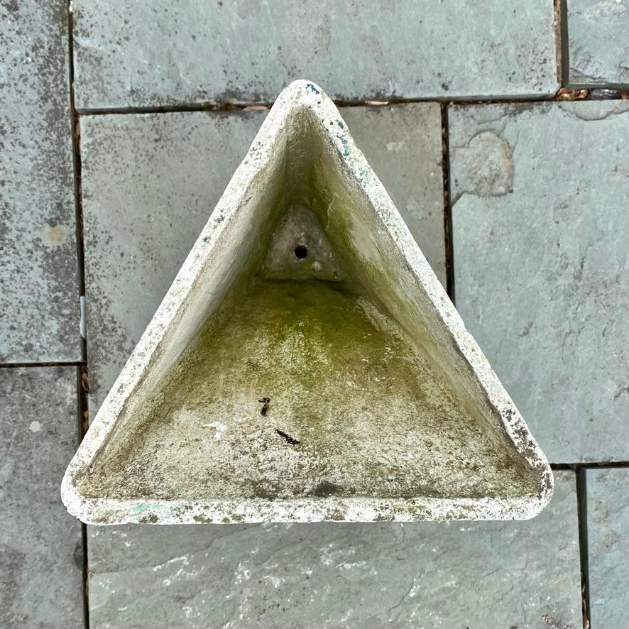 Concrete Set of 2 Sculptural Triangular Planters by Willy Guhl, 1960s Switzerland For Sale